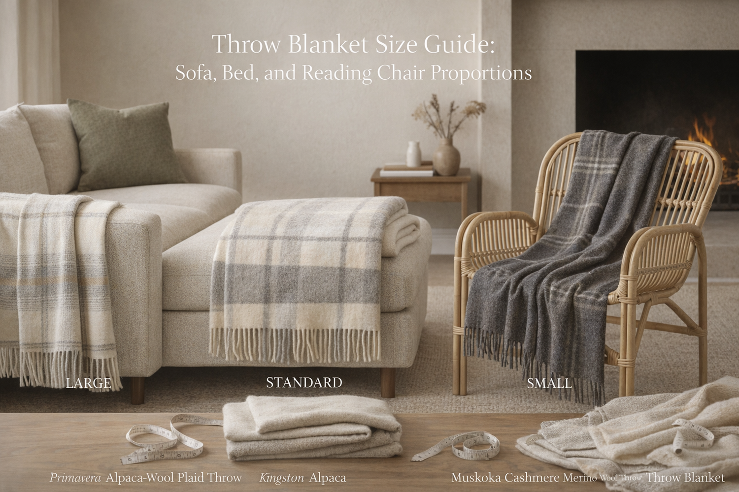 IdyllVie throw blanket size guide guide cover for Throw Blanket Size Guide: Sofa, Bed, and Reading Chair Proportions
