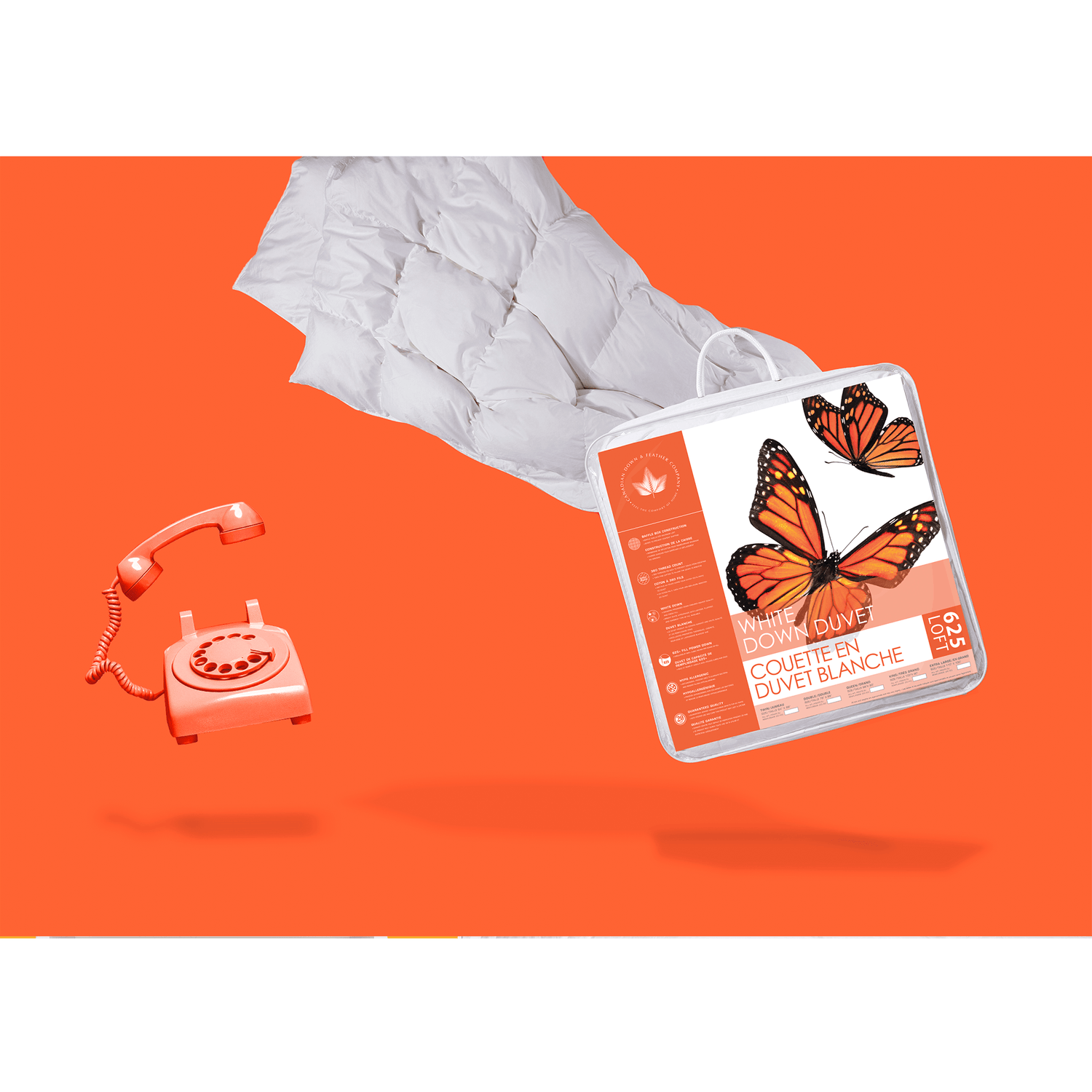 Couette en duvet blanc Loft 625