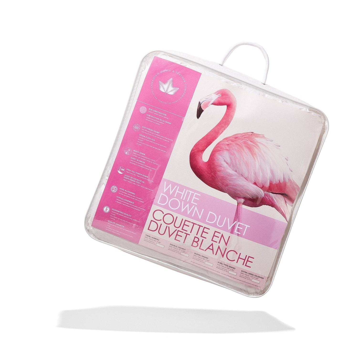 Couette en duvet blanc