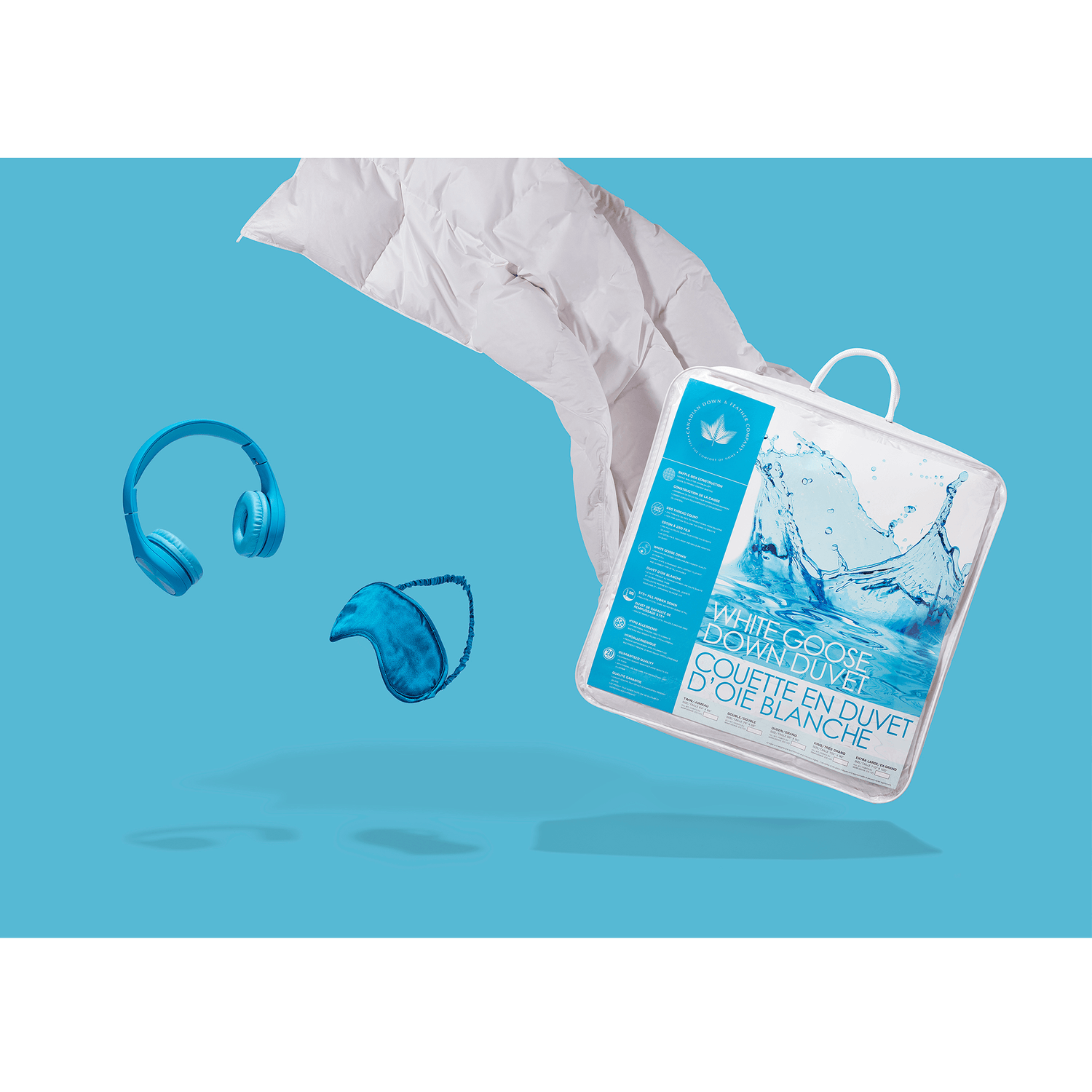 Couette en duvet d'oie blanche