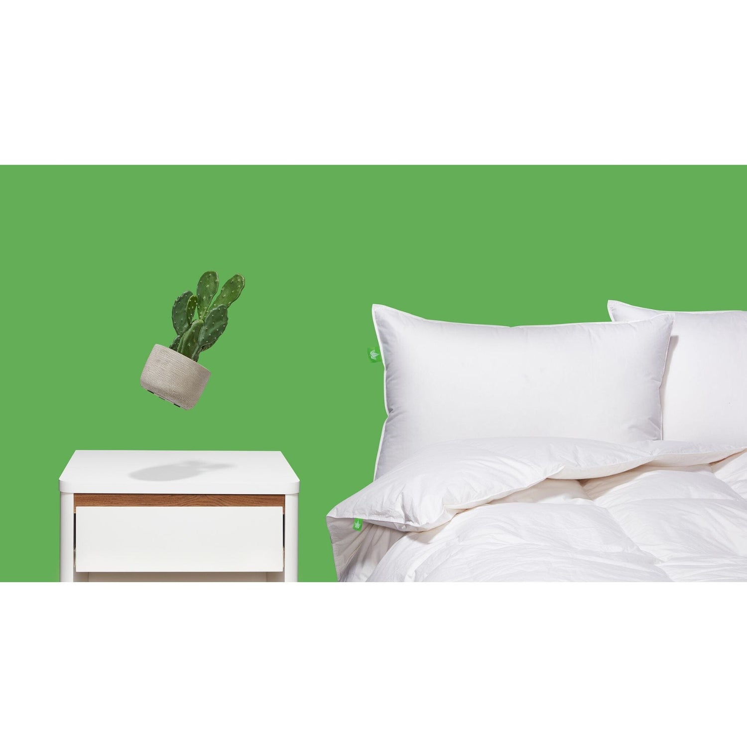 Couette en plumes et duvet d'oie blanche