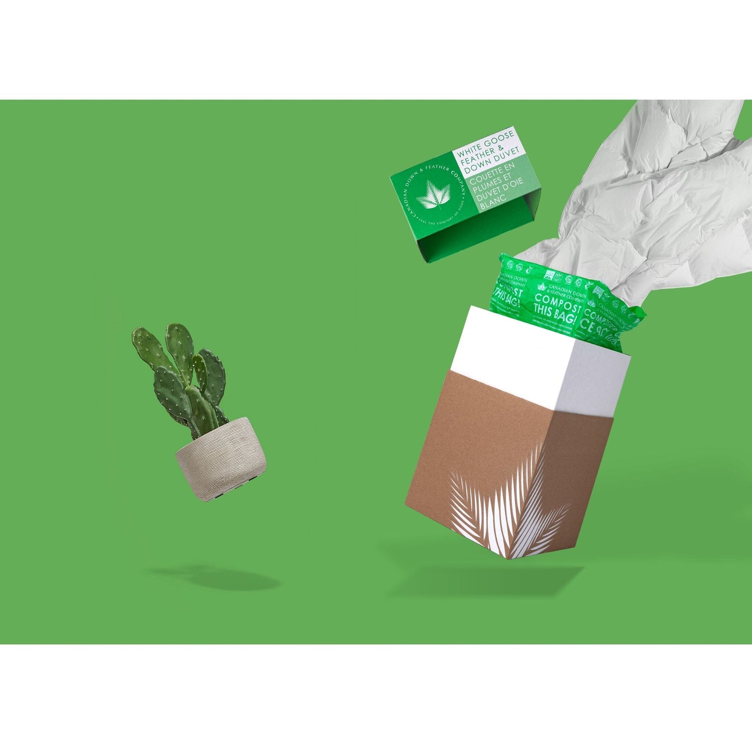 Couette en plumes et duvet d'oie blanche