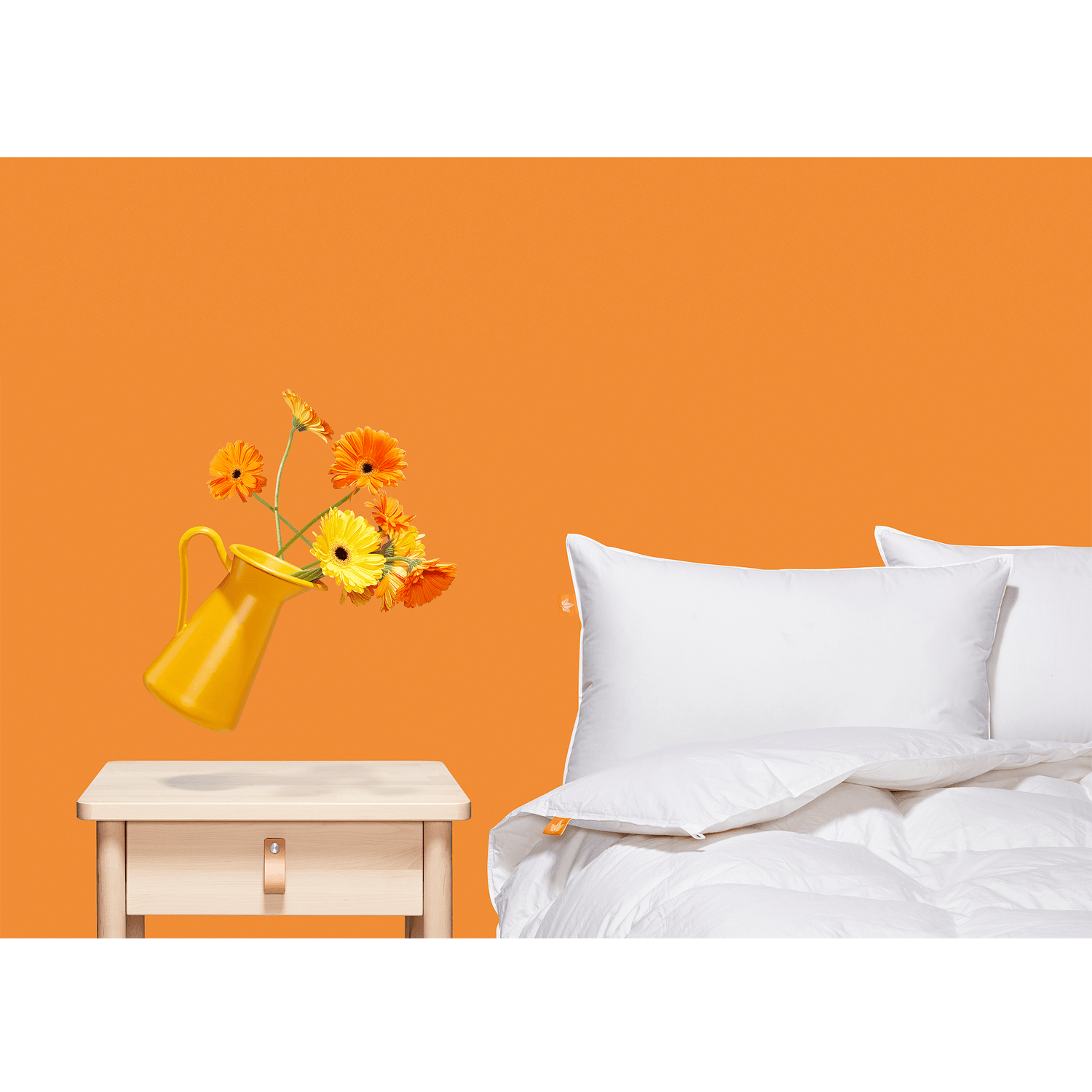 Couette en plumes d'oie blanche