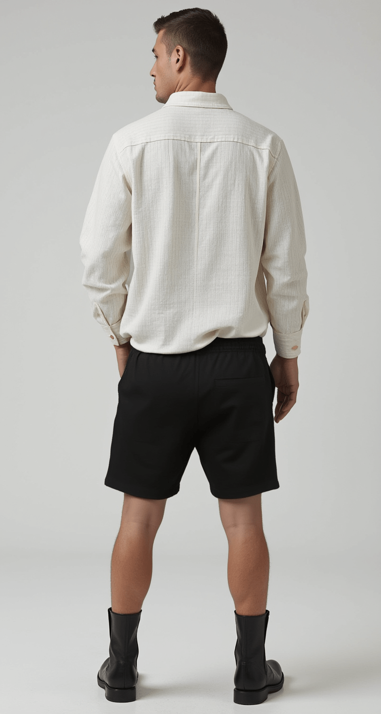 Pantalones cortos negros sin cierres Palm Springs