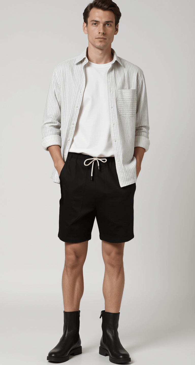 Black Palm Springs Pull-On Shorts