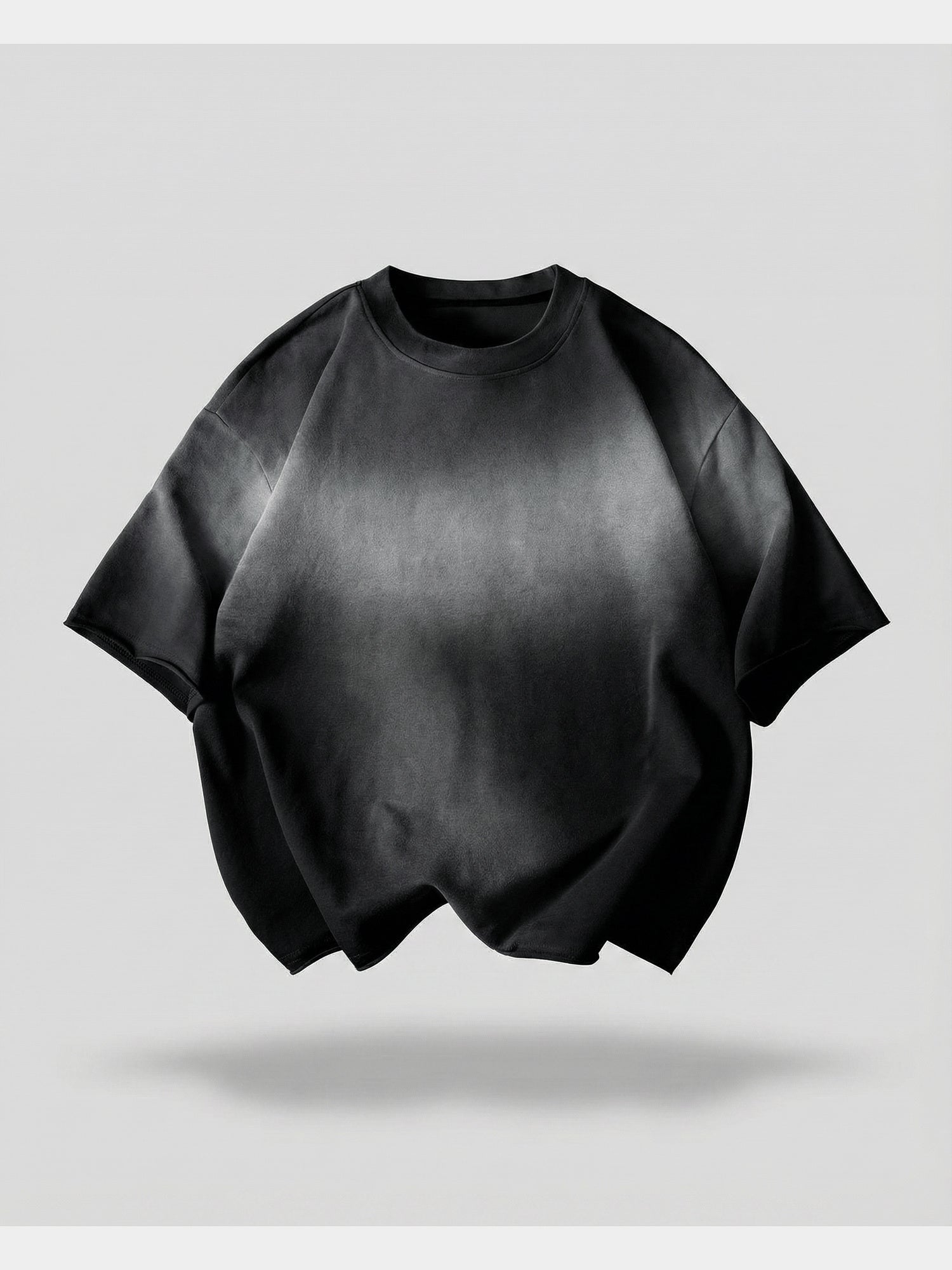 Cropped Washed Charcoal T-Shirt