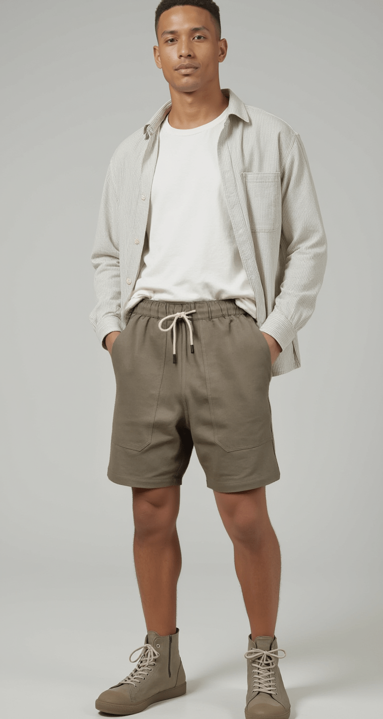 Olive Palm Springs Pull-On Shorts
