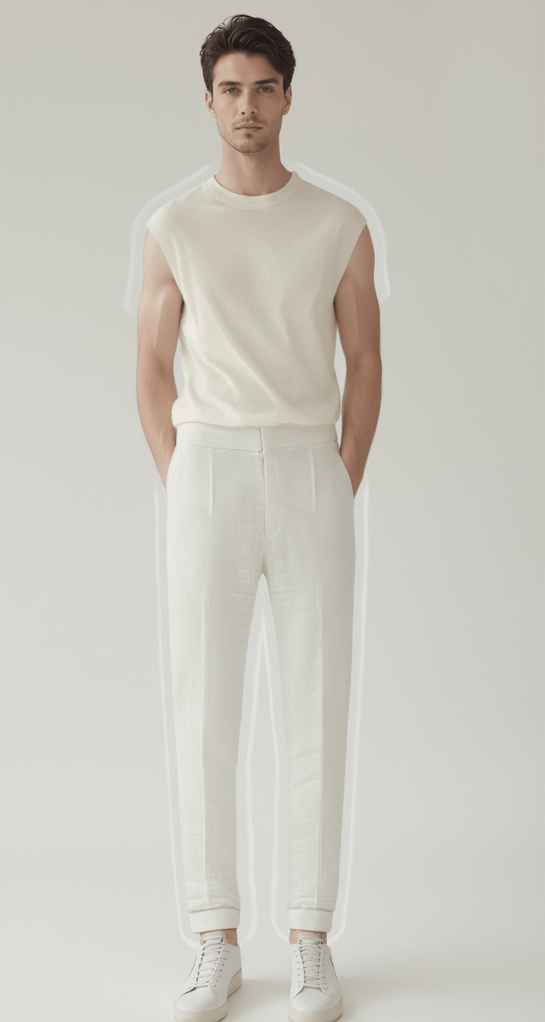 White Alexandre Linen Pants
