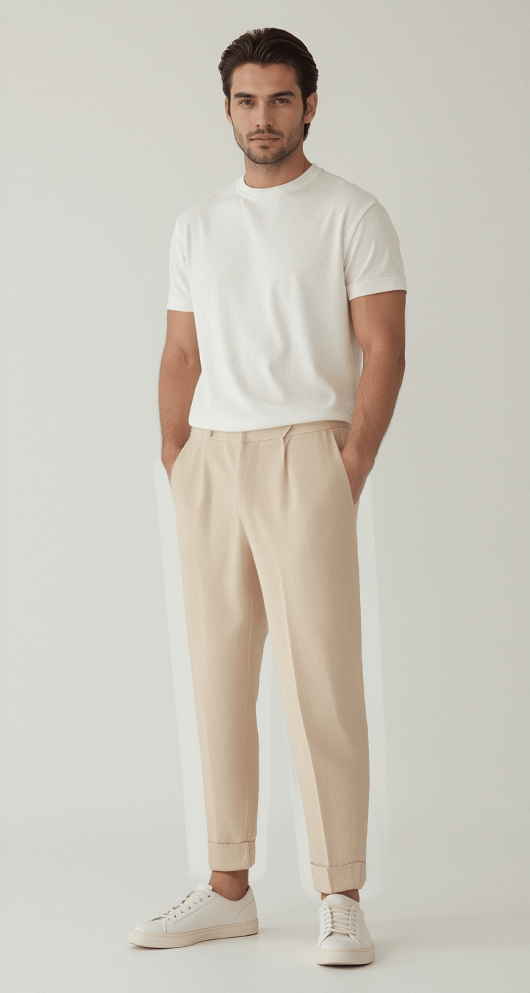 Cream Alexandre Linen Pants
