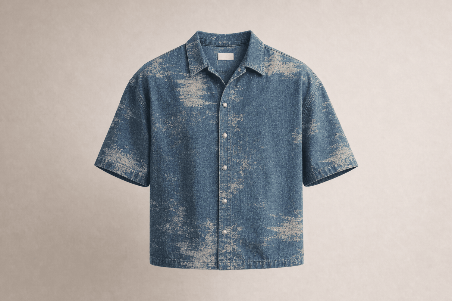 Blue Denim Cropped Shirt