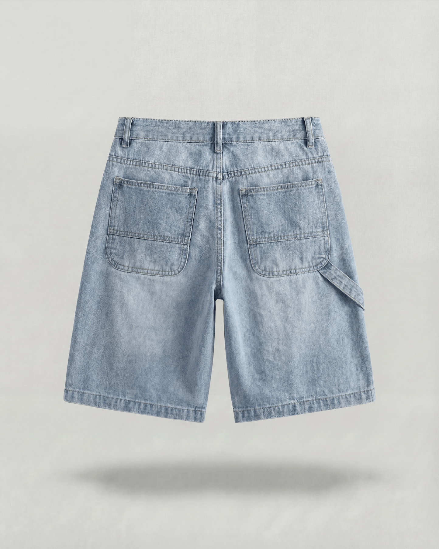 Stonewashed Denim Bermuda Shorts