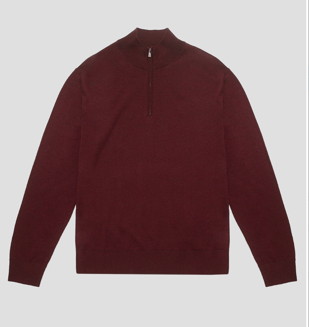 Merino Wool Quarter-Zip Sweater