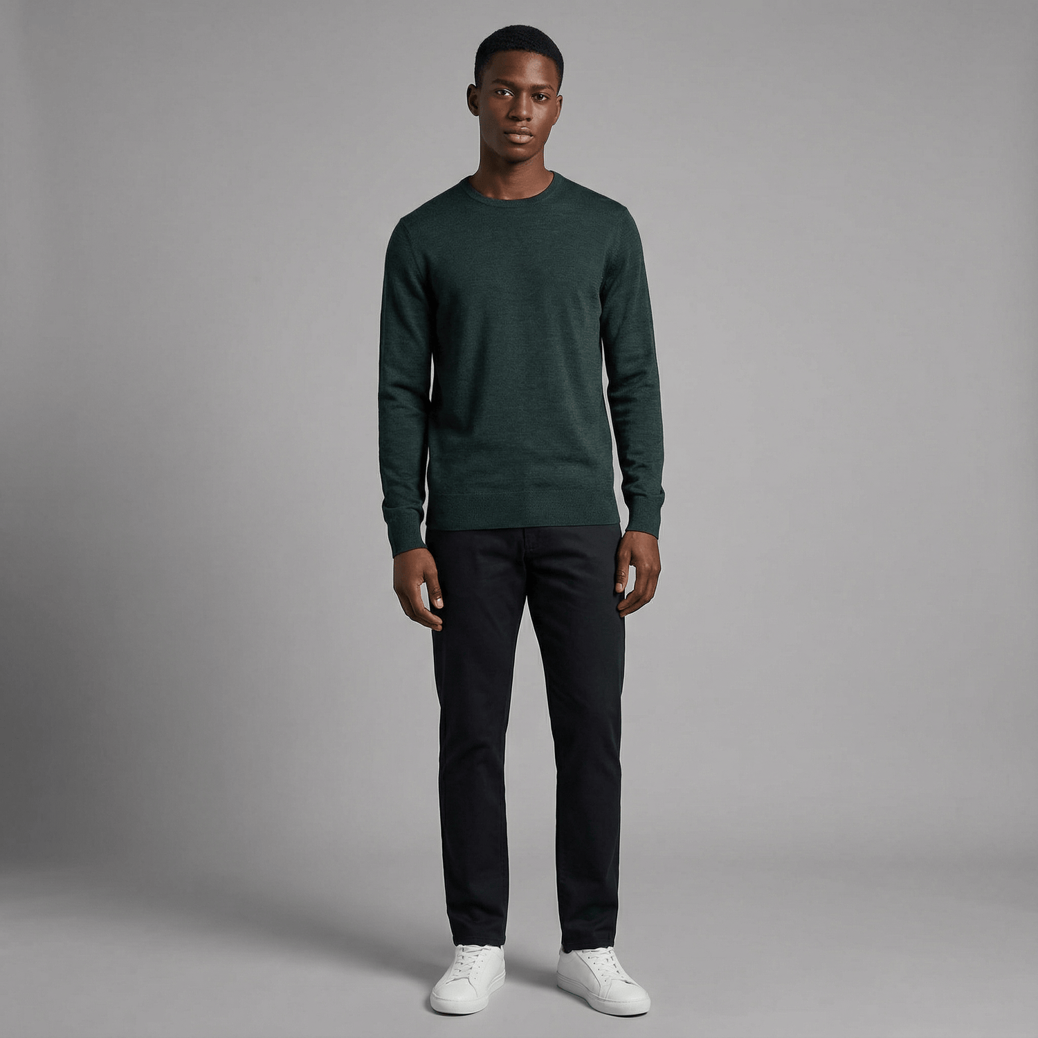 Merino Wool Crew Neck Sweater