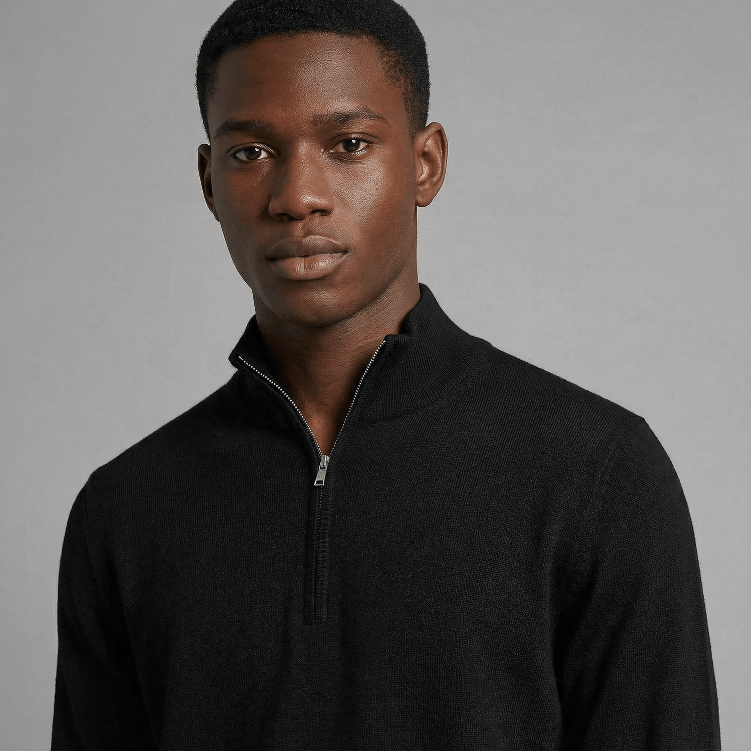 Merino Wool Quarter-Zip Sweater