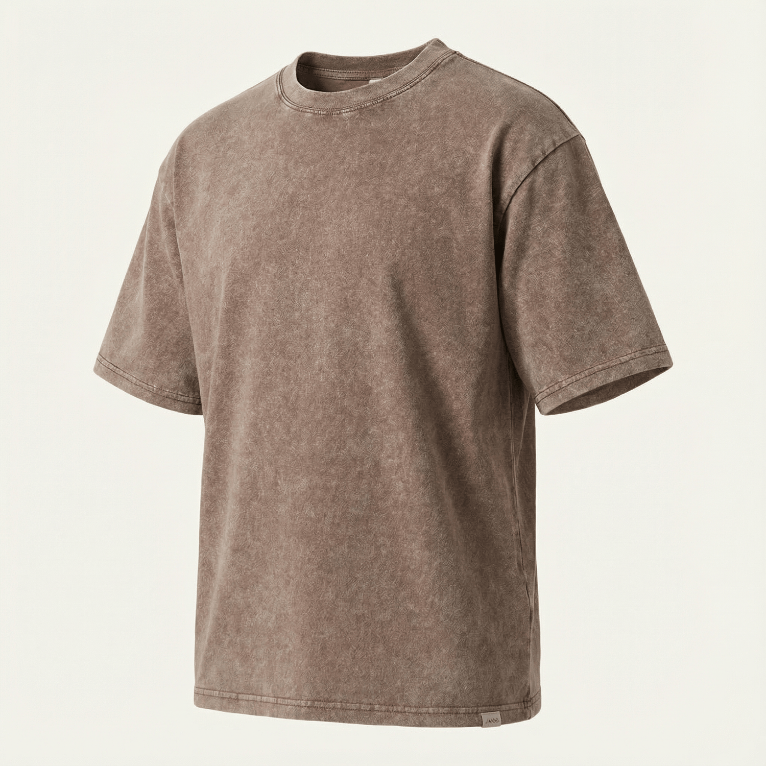 Classic Fit Stonewashed Crew Neck Cotton T-Shirt