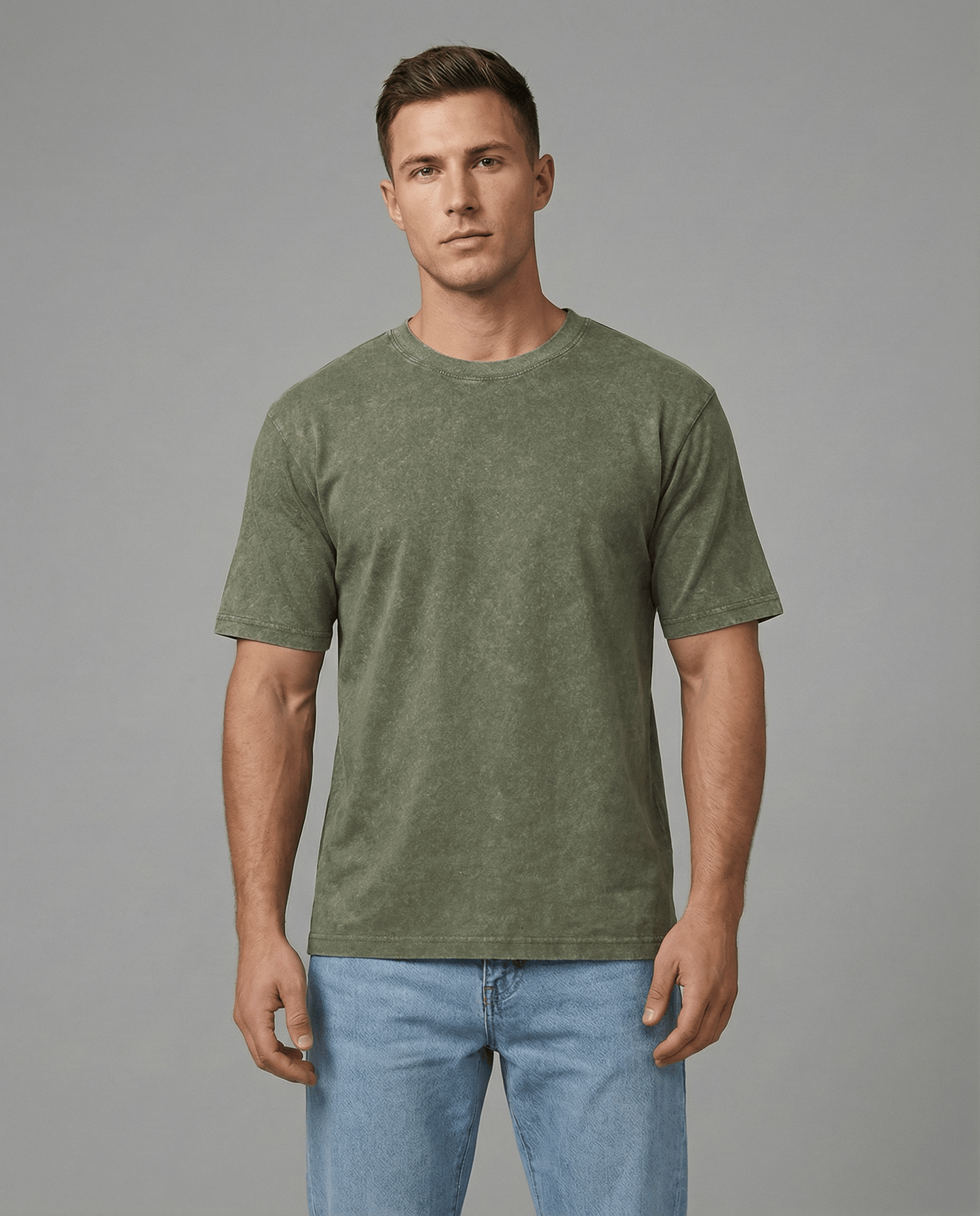 Stonewashed cotton T-Shirt, casual men's clothing