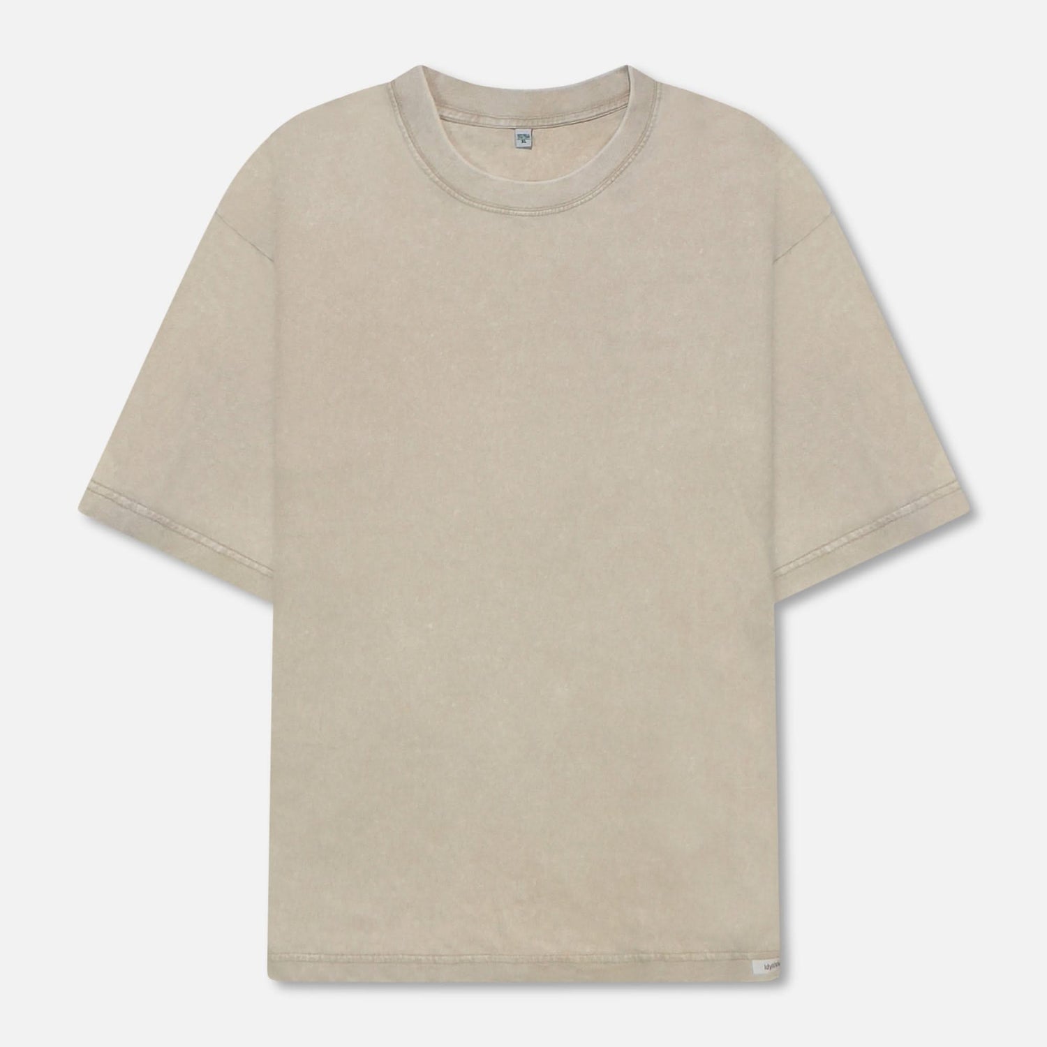 Classic Fit Stonewashed Crew Neck Cotton T-Shirt