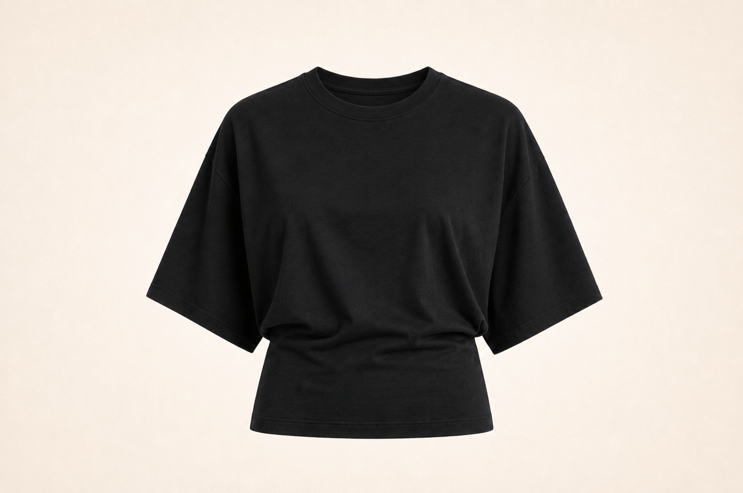 IdyllVie Relaxed Batwing Cotton Tee for Women