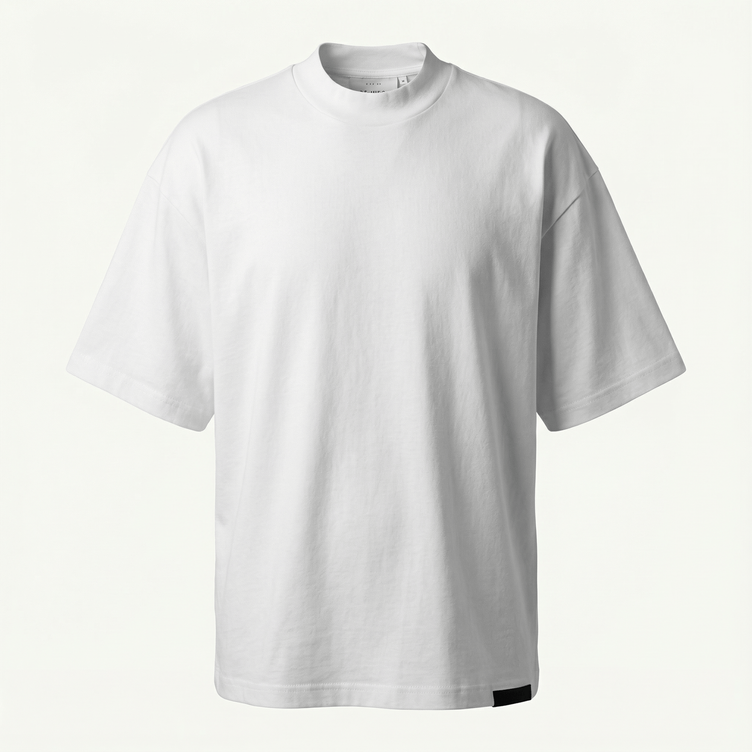 Cotton Mock Neck T-Shirt