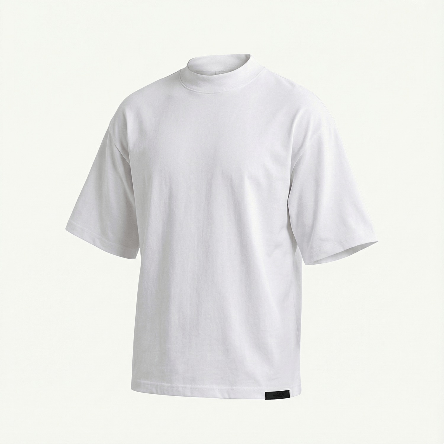 Cotton Mock Neck T-Shirt