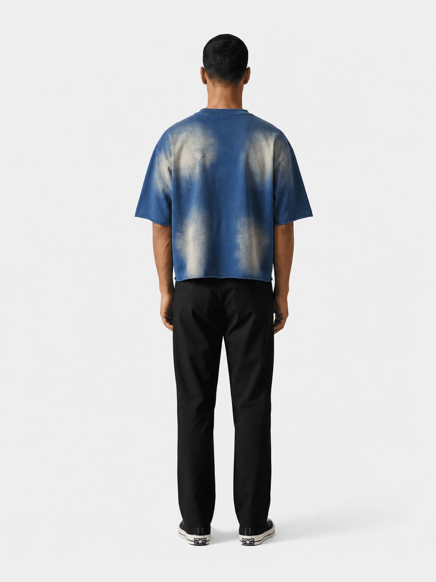 Cropped Washed Blue T-Shirt