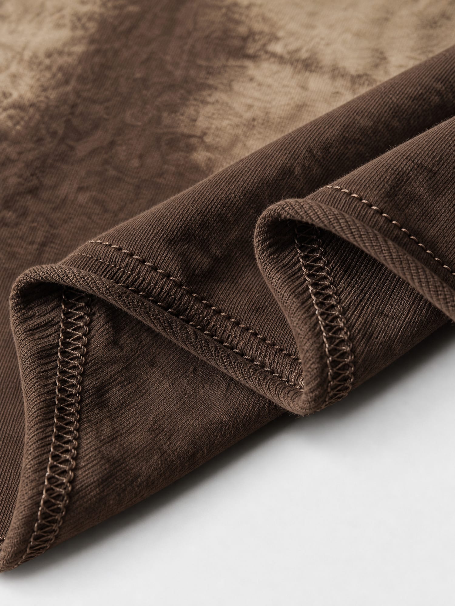 Cropped Washed Brown T-Shirt
