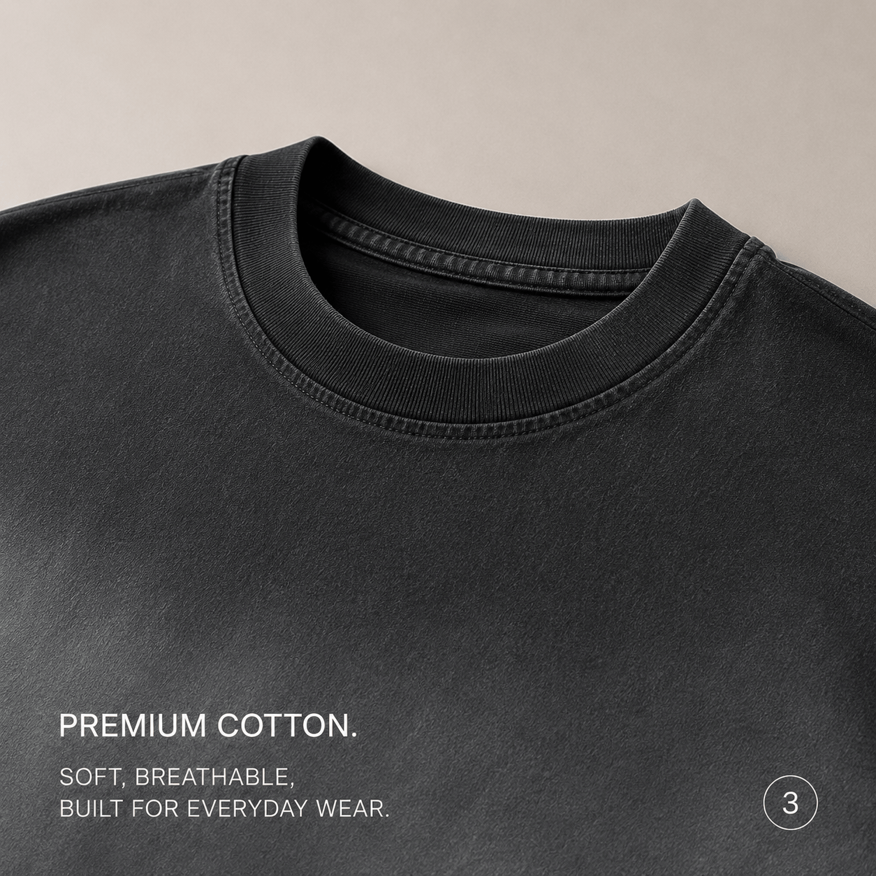 Cropped Washed Charcoal T-Shirt