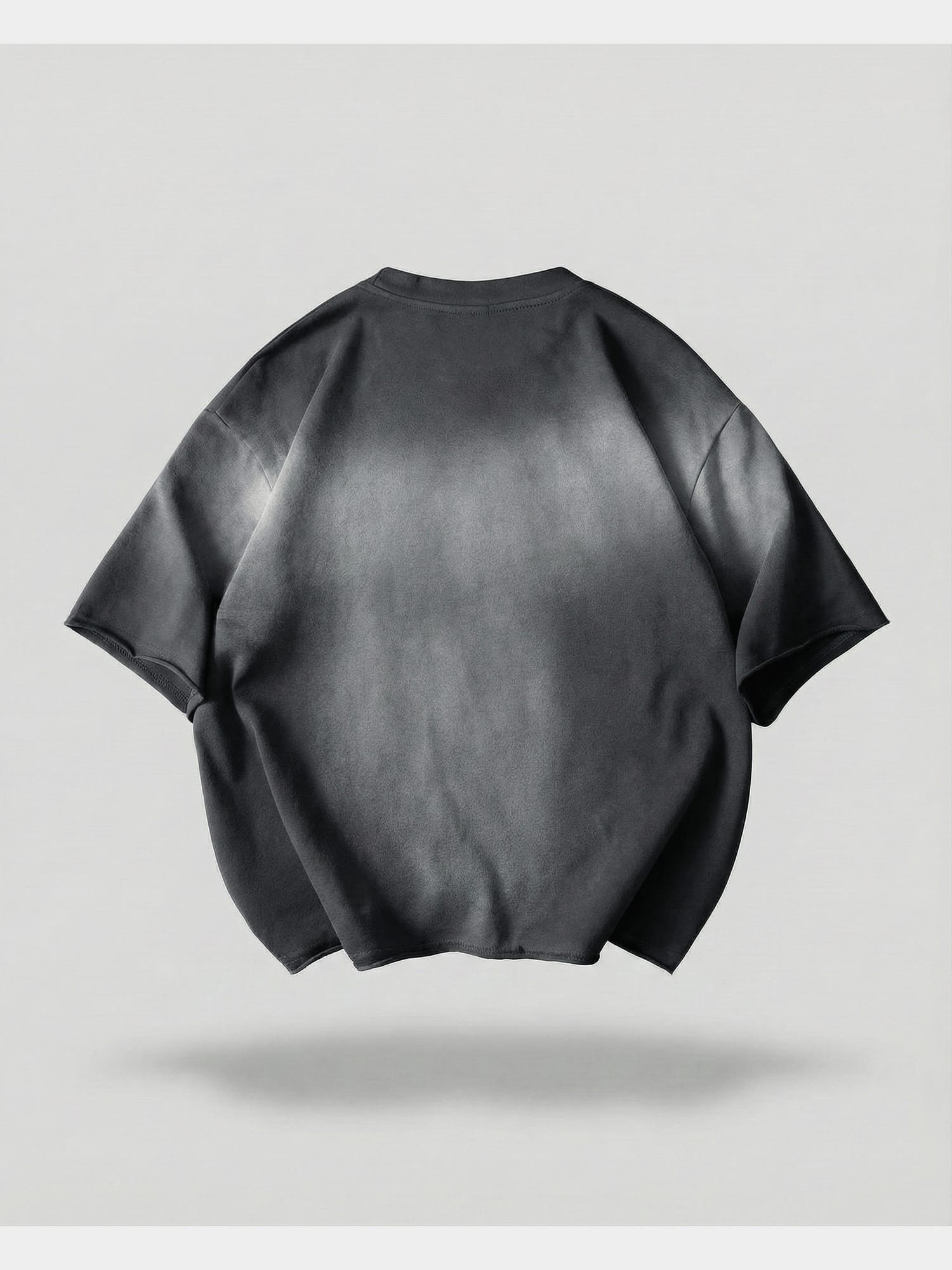 Cropped Washed Charcoal T-Shirt