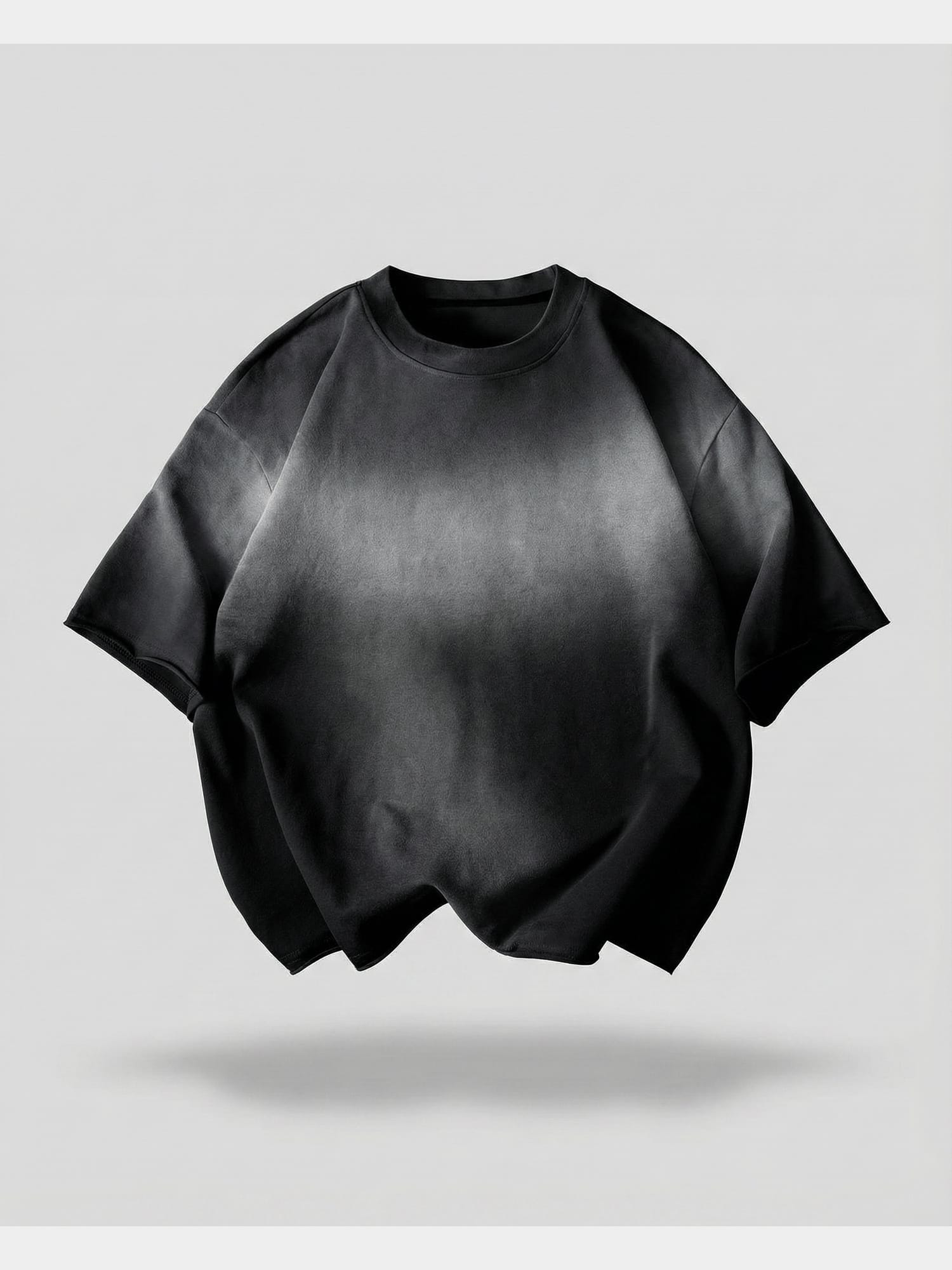 Cropped Washed Charcoal T-Shirt