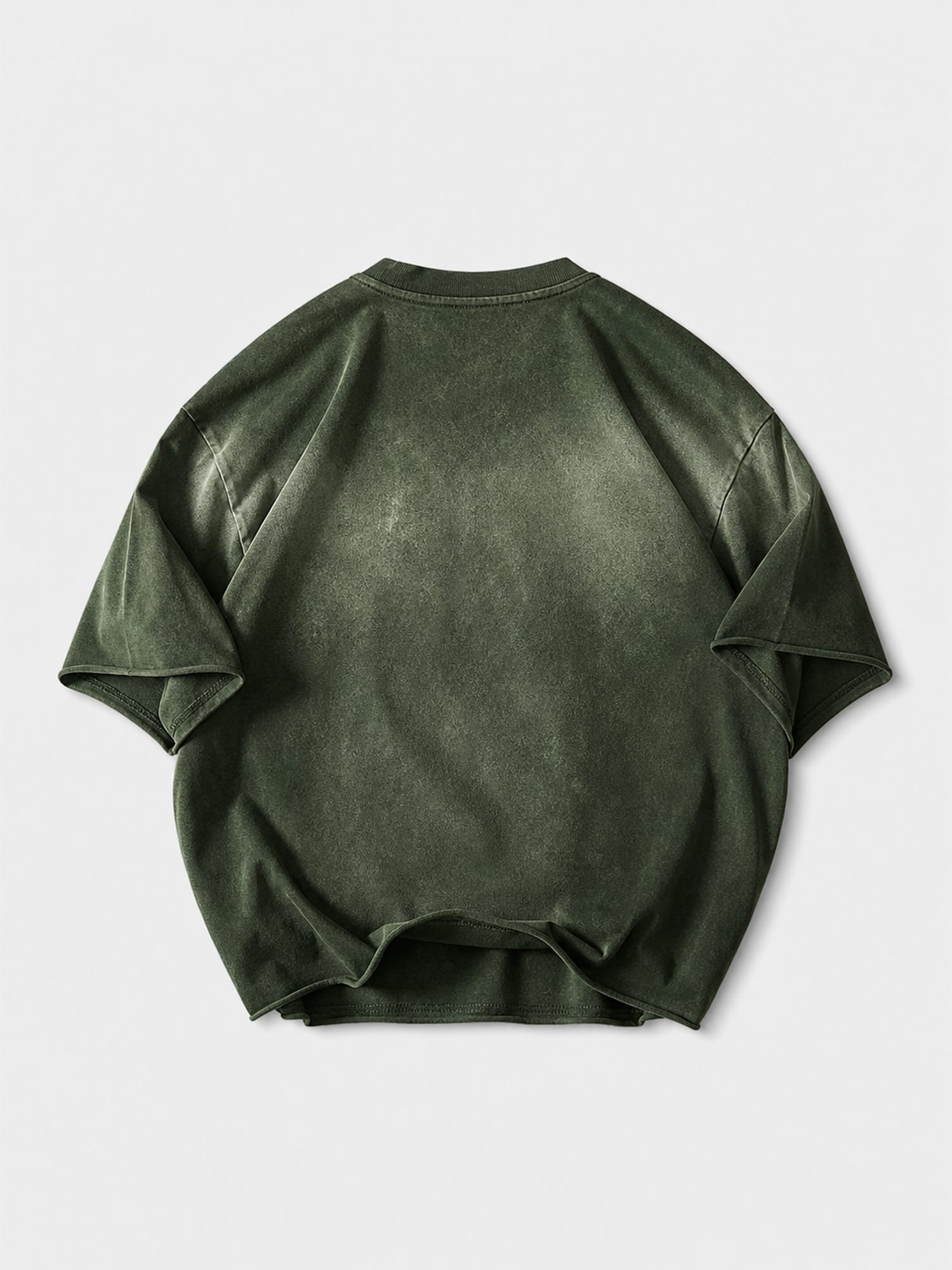 Cropped Washed Olive T-Shirt