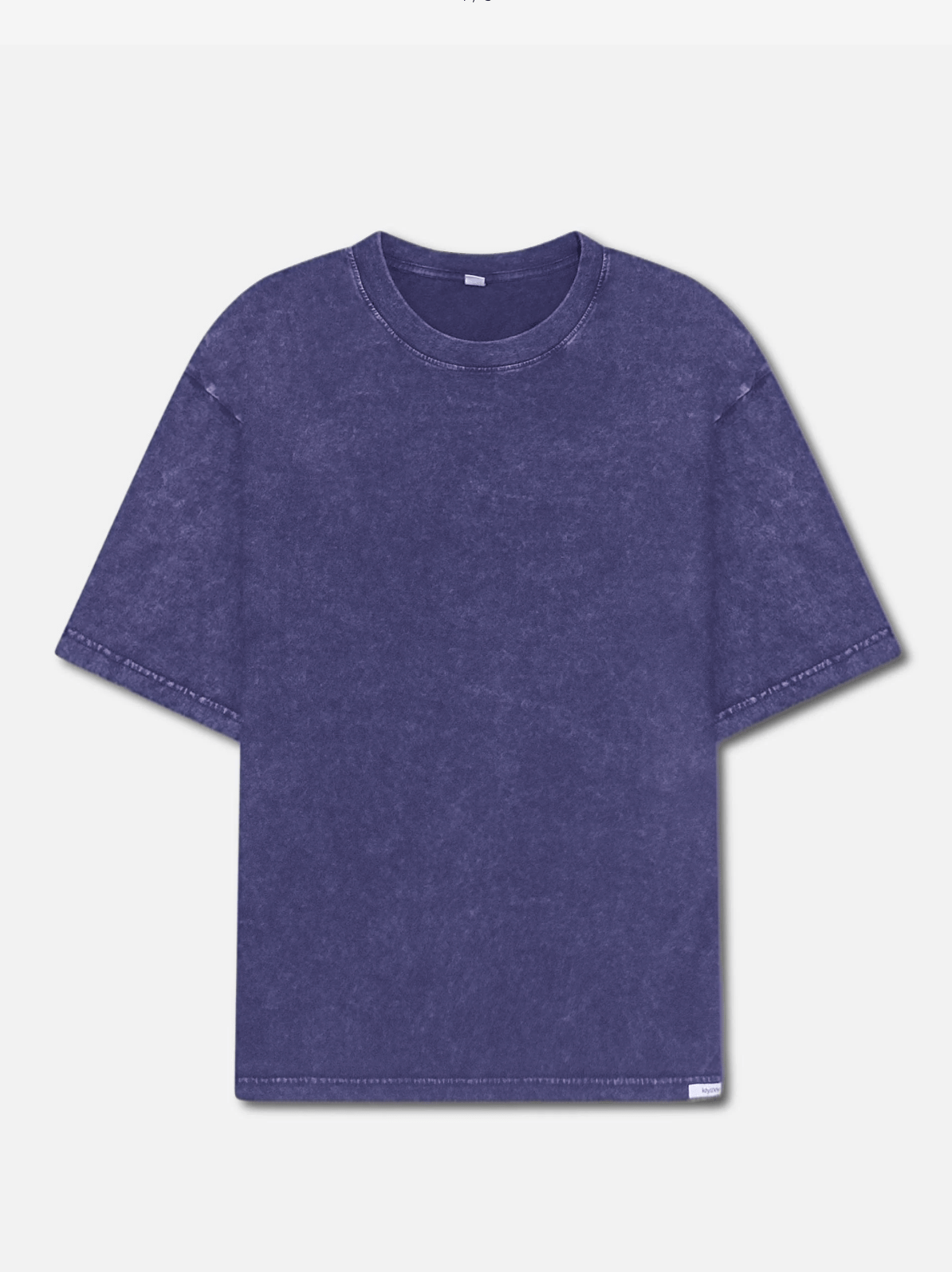 Indigo Stonewashed Crew Neck T-Shirt