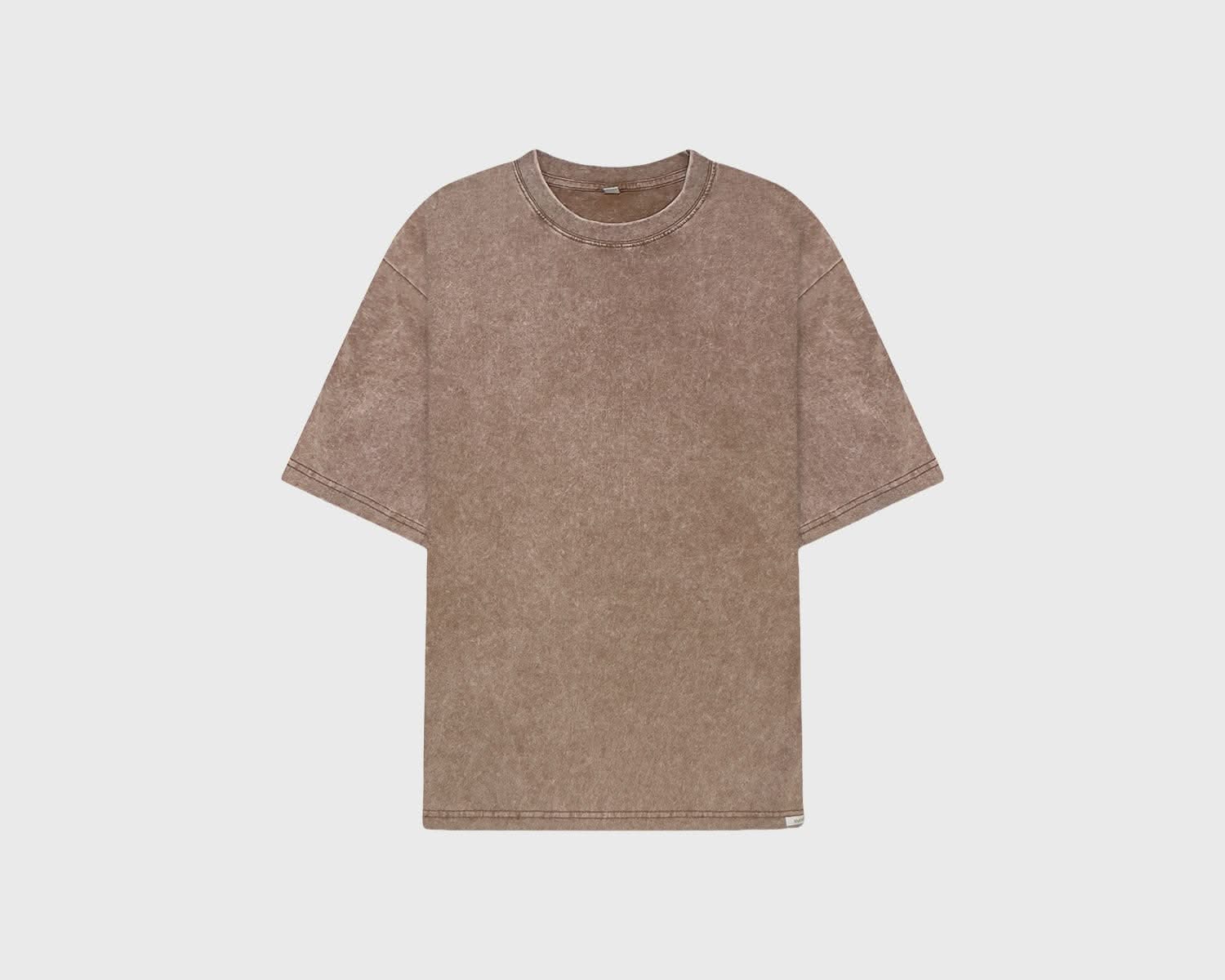 Men's Organic Cotton T-Shirt in brown stonewashed style, part of 3 pack set with soft, breathable 250 GSM cotton.