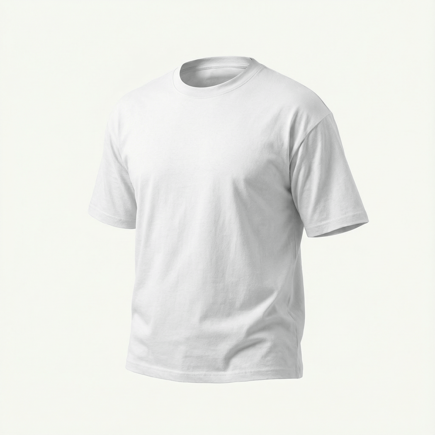 White Cotton T-Shirt with Comfortable Fit