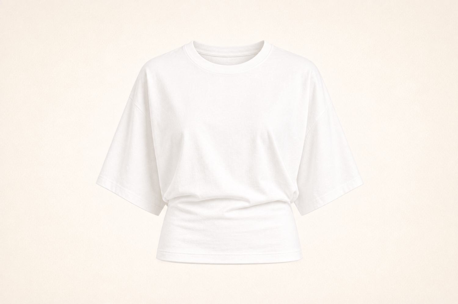 IdyllVie Relaxed Batwing Cotton Tee for Women