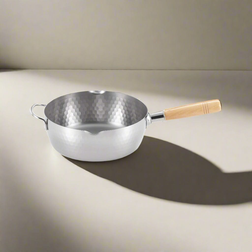 Casserole Yoshikawa Yukihira 24 cm | 3,6 L | Acier inoxydable | Poignée en bois