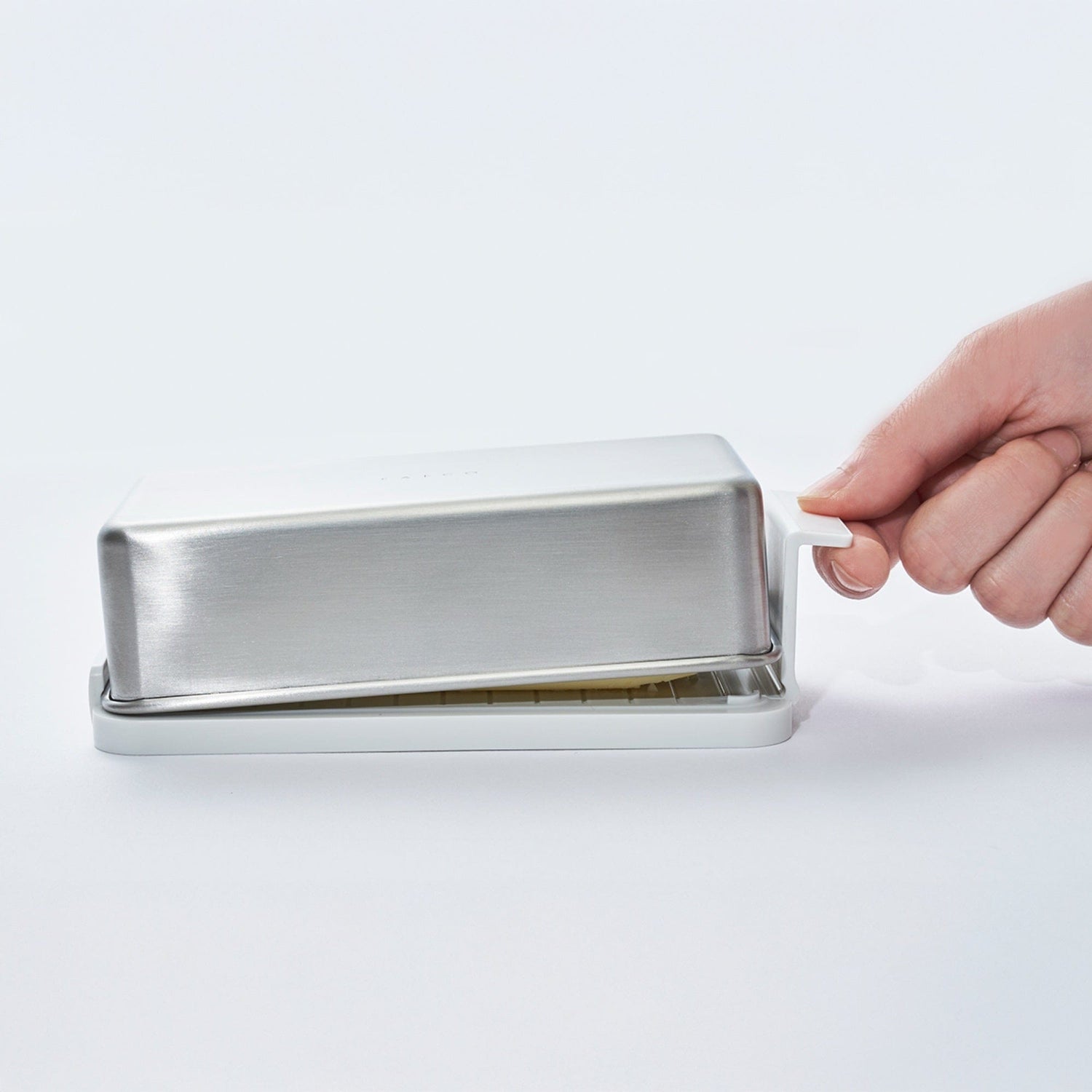 Boîte à beurre Eatoco Japan – Couvercle en acier inoxydable avec plateau doseur