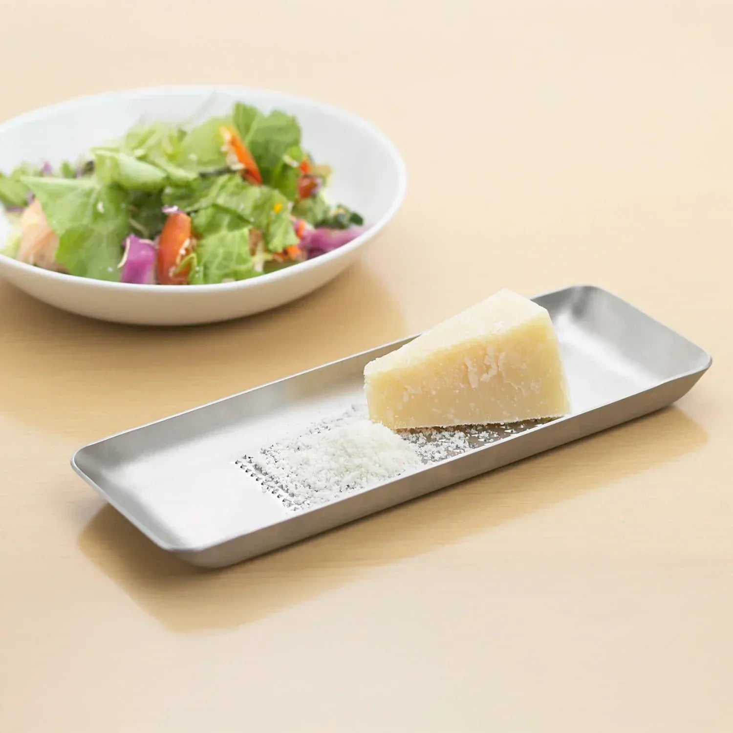 Eatoco Oros L Large Grater – Japanese Stainless Steel Tray Zester & Condiment Grater