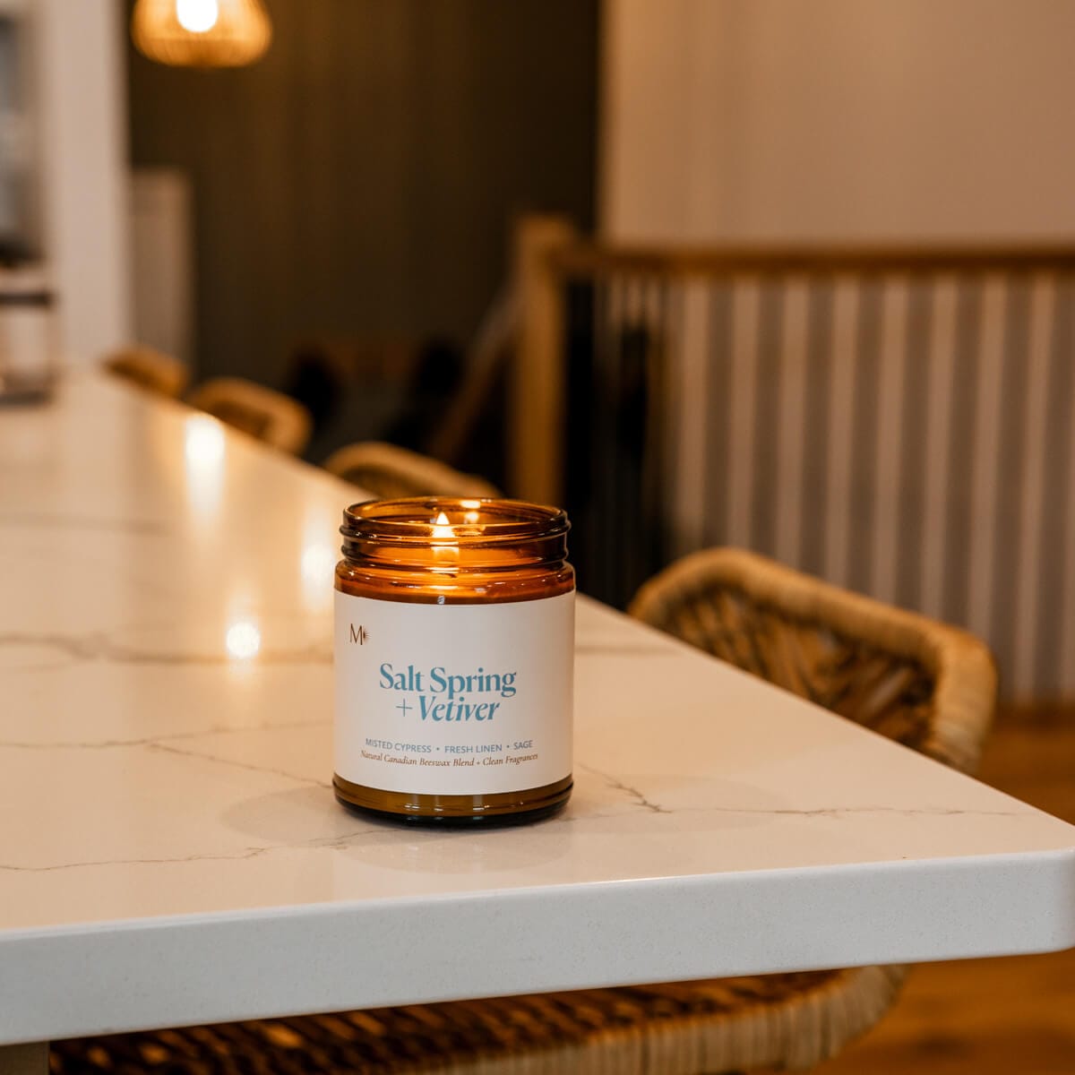 Pot de bougie Salt Spring + Vetiver