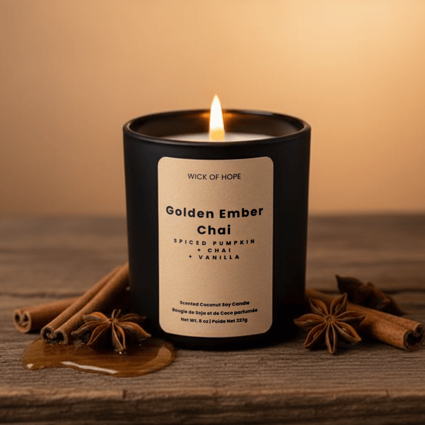 Golden Ember Chai Candle | Spiced Pumpkin + Chai