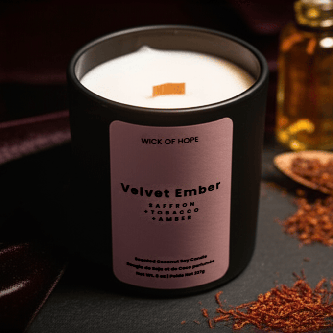 Velvet Ember Candle | Saffron + Tobacco