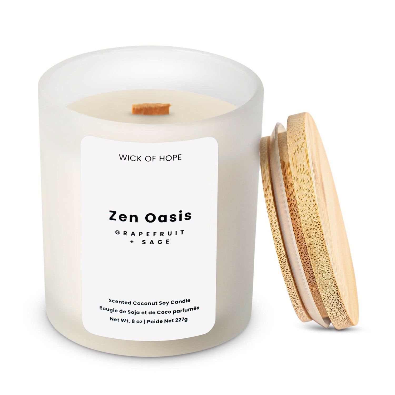 Zen Oasis Candle | Grapefruit + Sage Scented Candle