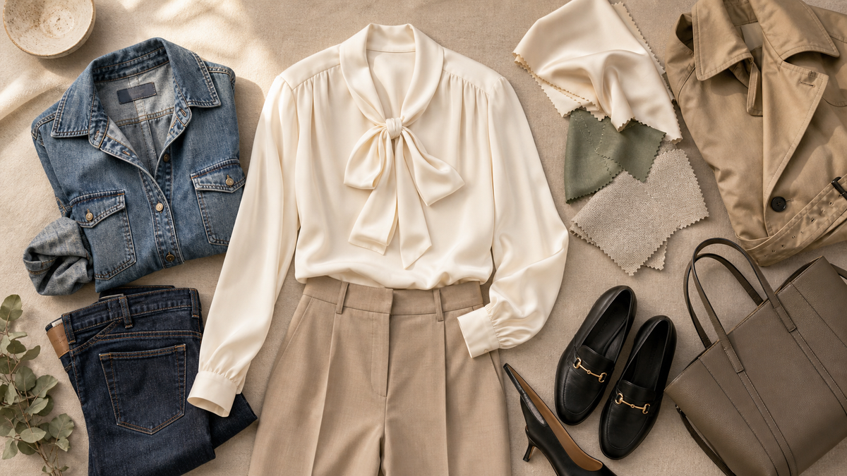 IdyllVie tie neck blouse outfits guide cover for Tie-Neck Blouse Outfits for Work, Dinner, and Weekend