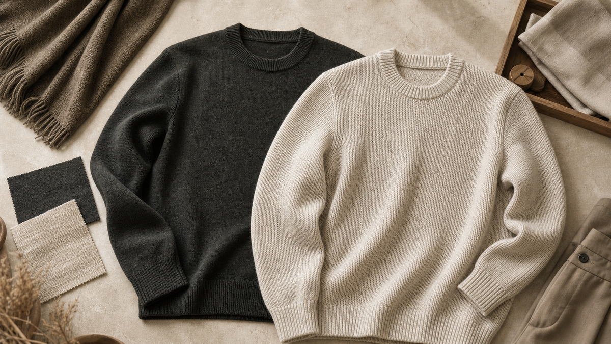 IdyllVie merino wool vs cotton sweater guide cover for Merino Wool vs Cotton Sweaters: Warmth, Feel, and Care