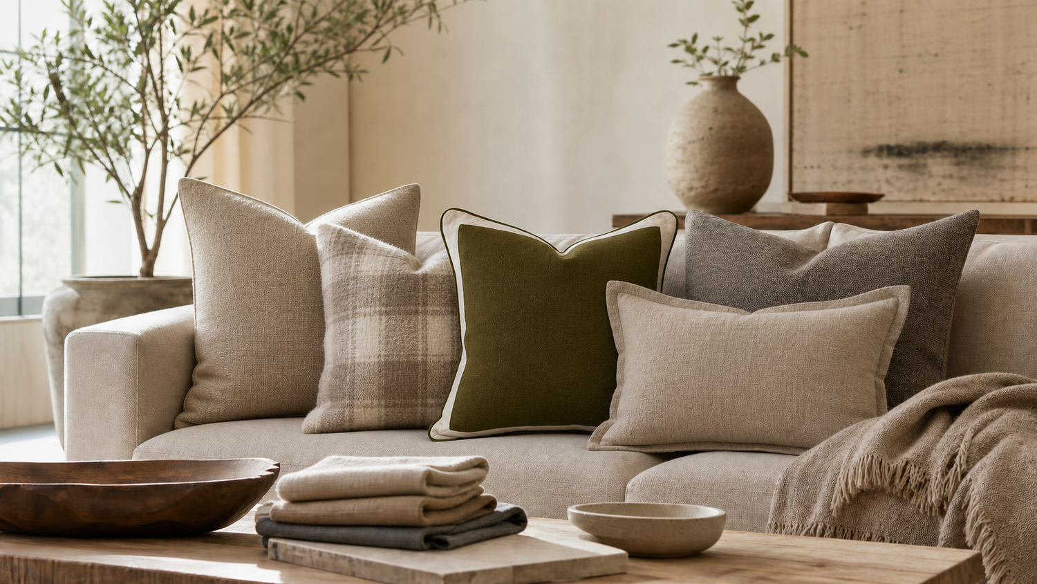 How to Style Throw Pillows Without Making the Sofa Look Busy