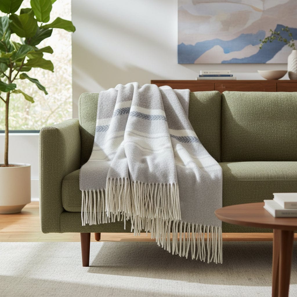 cream cashmere throw