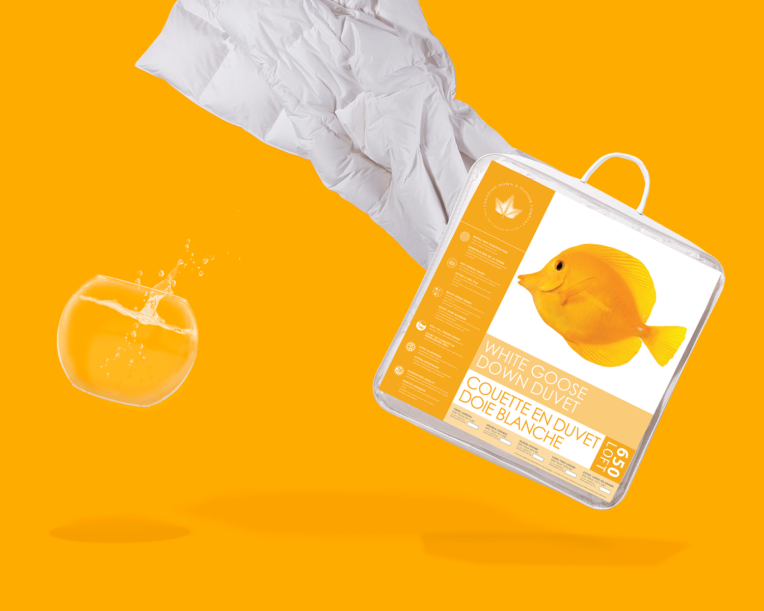 Couette en duvet d'oie blanc 650 Loft