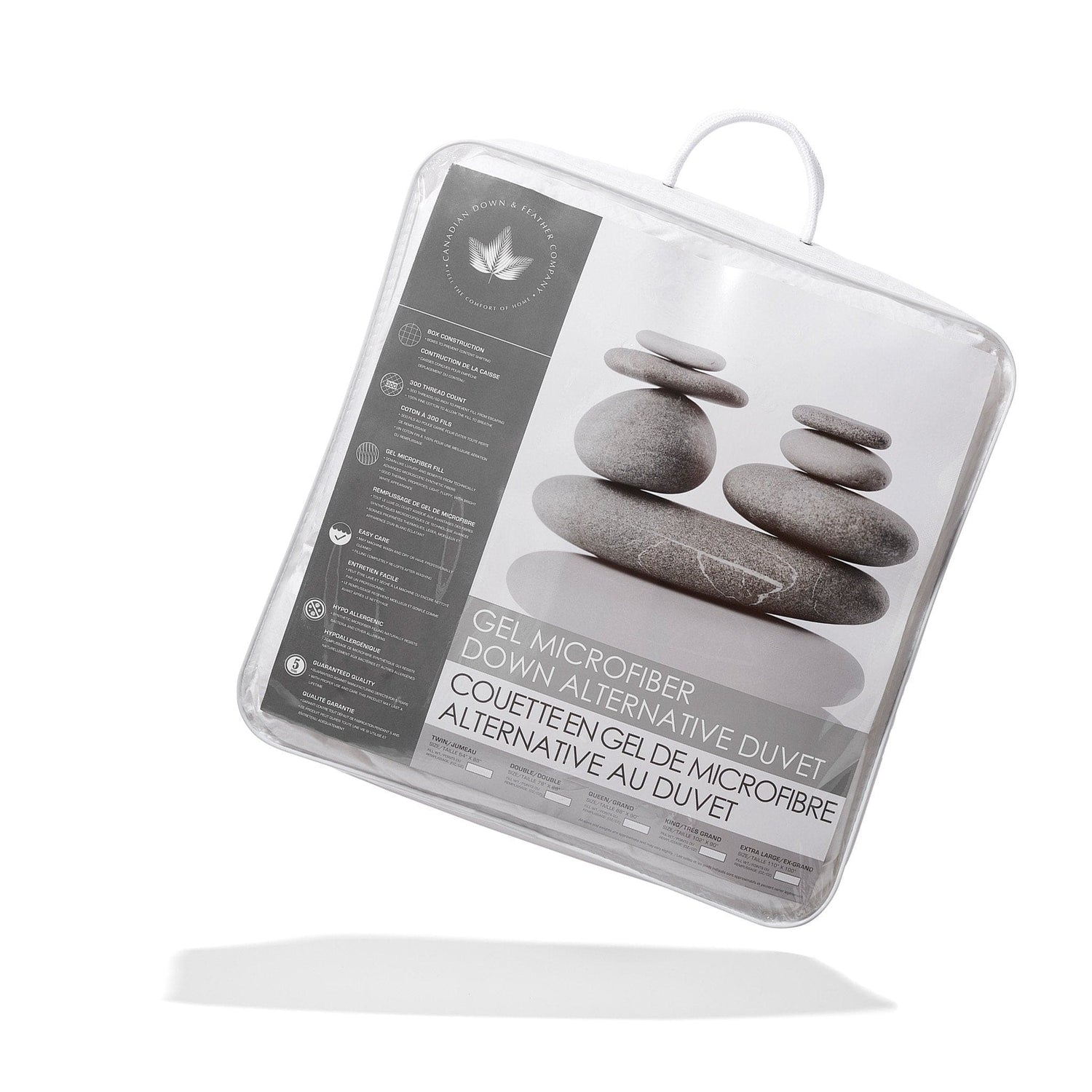 Couette en microfibre de gel, alternative au duvet