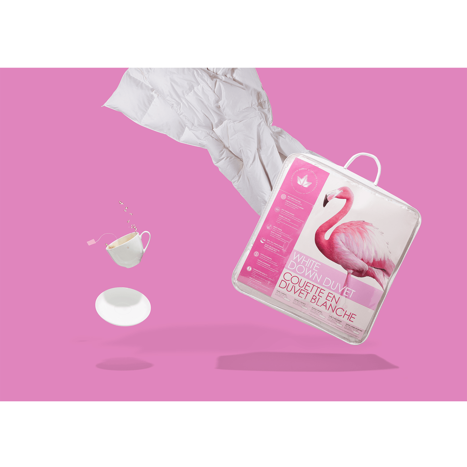 Couette en duvet blanc