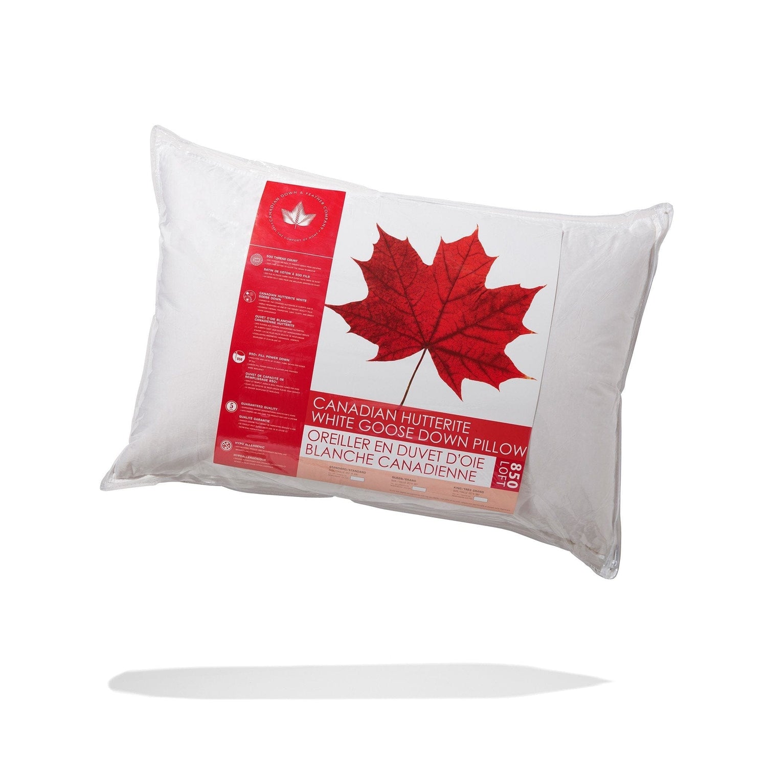 850 Loft Hutterite Goose Down Pillow