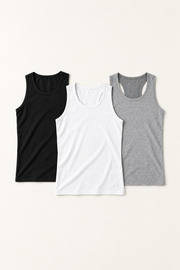 Black / White / Heather Grey